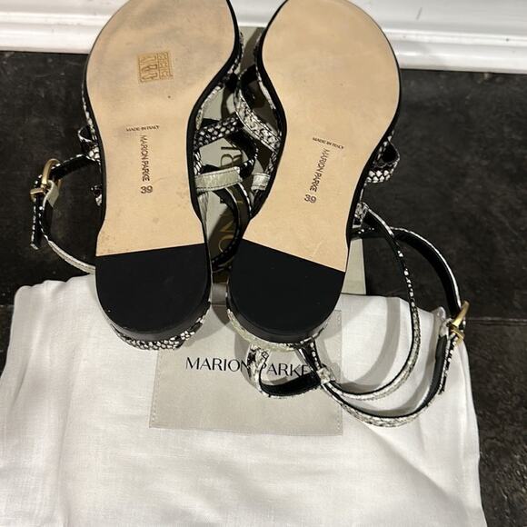 Marion Parke Natural Python Harvey Gladiator Sandals NWB - Picture 7 of 10